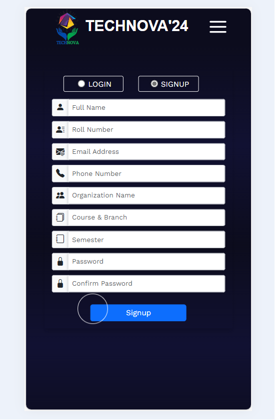 Technova website - Project Details